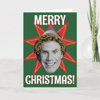 Cartes Pour Fêtes Annuelles Buddy l'Elf | Motif en Étoiles Éclatées