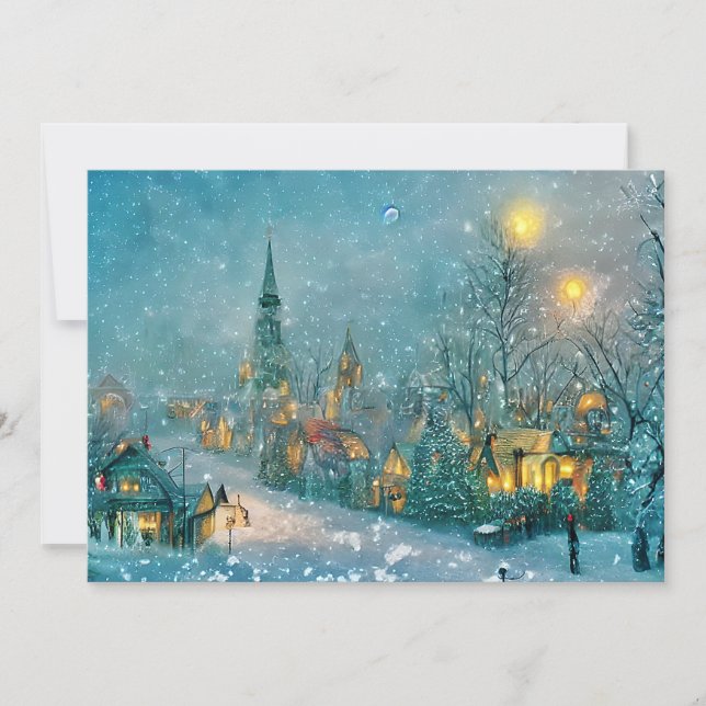 Cartes Pour Fêtes Annuelles Budget de Noël de la vieille ville Noël (Devant)