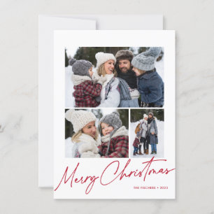Cartes Pour Fêtes Annuelles Budget Joyeux Noël Calligraphie Simple 4 Photo
