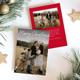 Cartes Pour Fêtes Annuelles Budget Moderne Calligraphie Joyeux Noël 2 Photo