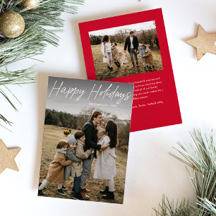 Cartes Pour Fêtes Annuelles Budget Moderne Calligraphie Joyeux Vacances 2 Phot