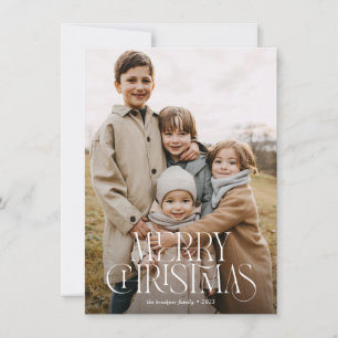 Cartes Pour Fêtes Annuelles Budget Moderne Élégant Joyeux Noël Trois photos