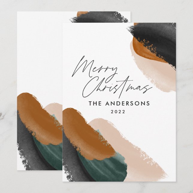 Cartes Pour Fêtes Annuelles budget poterie verte terracotta moderne minimal aq (Devant / Derrière)