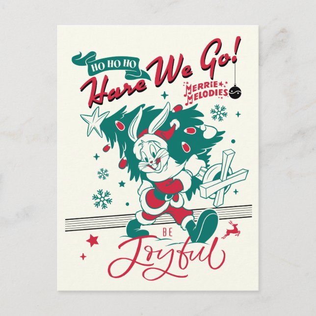 Cartes Pour Fêtes Annuelles BUGS BUNNY™ - Ho Ho Ho, Hare We Go! (Devant)