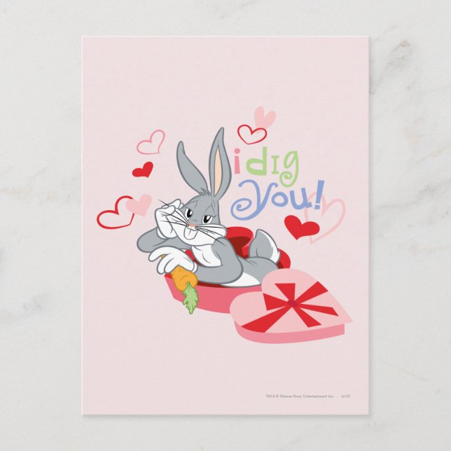 Cartes Pour Fêtes Annuelles BUGS BUNNY™ Je T'Ai Creusé ! (Devant)