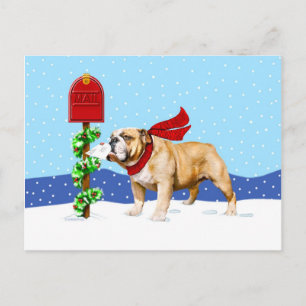 Cartes Pour Fêtes Annuelles Buldog Christmas Holiday Mail