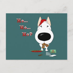 Cartes Pour Fêtes Annuelles Bull Terrier Noël
