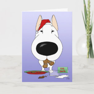 Cartes Pour Fêtes Annuelles Bull Terrier Noël