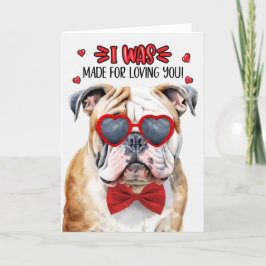 Cartes Pour Fêtes Annuelles Bulldog anglais fait pour vous aimer Valentine