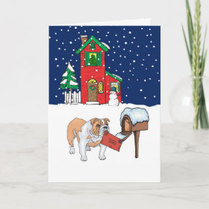 Cartes Pour Fêtes Annuelles Bulldog Christmas Mail