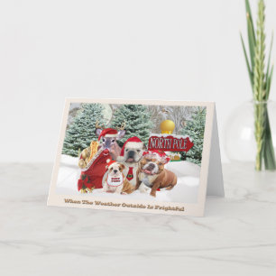 Cartes Pour Fêtes Annuelles Bulldogs au pôle Nord