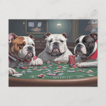 Bulldogs playing poker