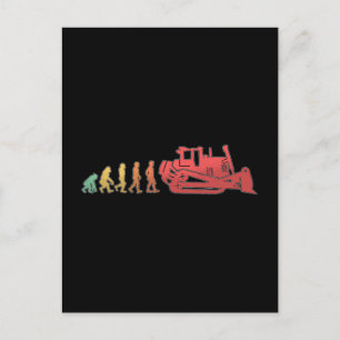 Cartes Pour Fêtes Annuelles Bulldozer Evolution chantier chantier de construct