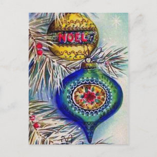 Cartes Pour Fêtes Annuelles Bulles de Noël rétro vintage