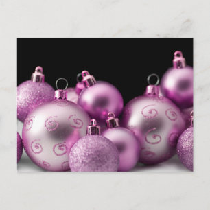 Cartes Pour Fêtes Annuelles Bulles de Noël violettes