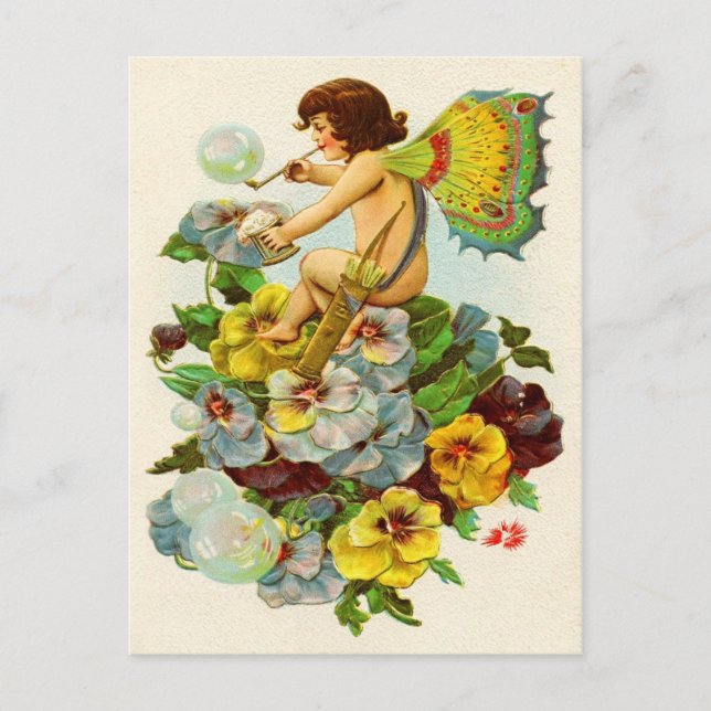 Cartes Pour Fêtes Annuelles Bulles de soufflage de fée de Valentine (Devant)