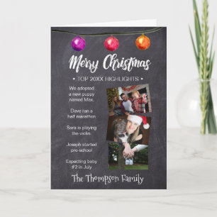 Cartes Pour Fêtes Annuelles Bulletin de Noël personnalisé, photos, art pour en