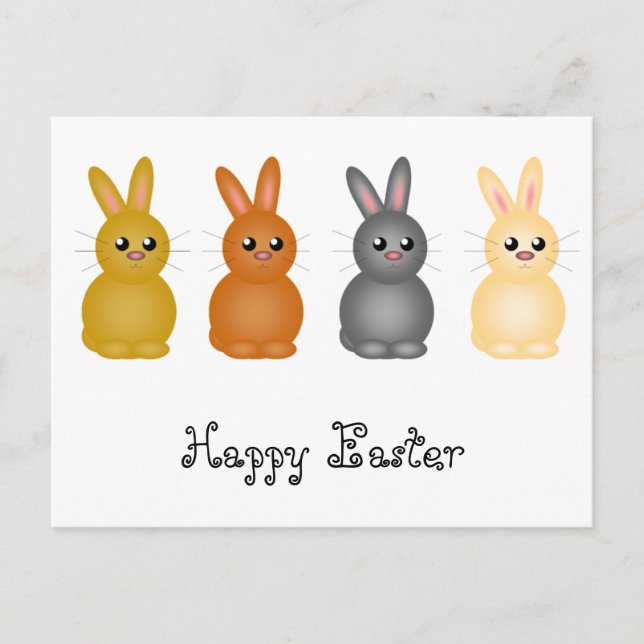 Cartes Pour Fêtes Annuelles Bunnies de Pâques (Devant)