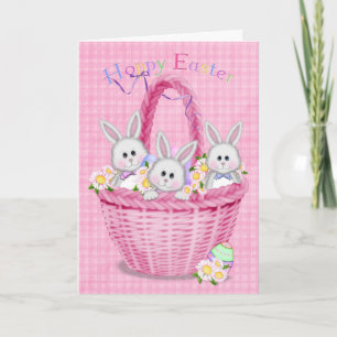Cartes Pour Fêtes Annuelles Bunnies de Pâques Hoppy