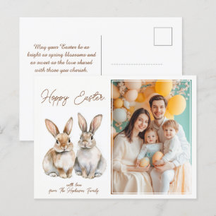 Cartes Pour Fêtes Annuelles 🐇 Bunny Bliss Salutations personnalisables