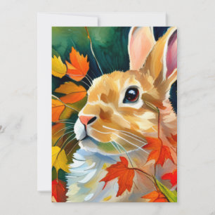 Cartes Pour Fêtes Annuelles Bunny d'automne