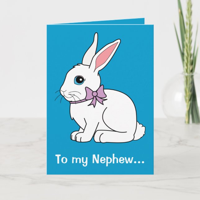 Cartes Pour Fêtes Annuelles Bunny de Pâques de Nephew (Devant)