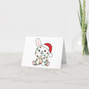 Cartes Pour Fêtes Annuelles Bunny Noël Animaux d'hiver Bunny Bunnies de vacanc