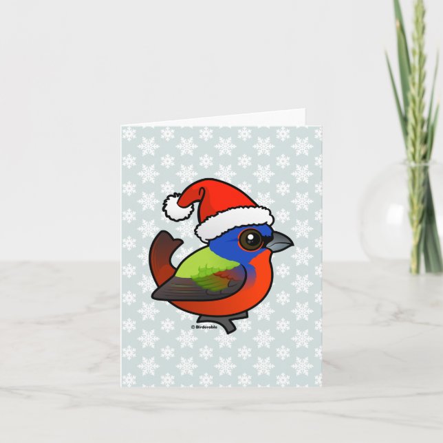 Cartes Pour Fêtes Annuelles Bunting peint père Noël (Devant)