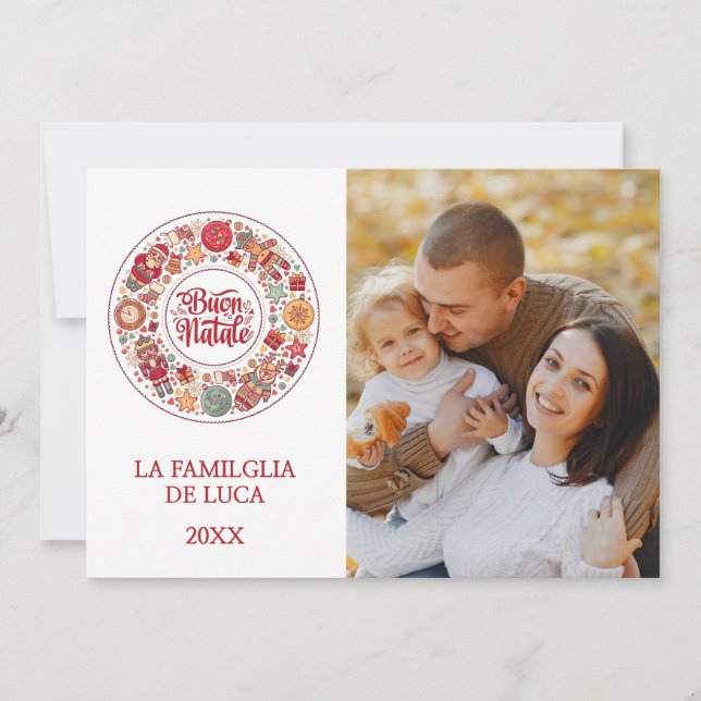 Cartes Pour Fêtes Annuelles Buon Natale (Devant)