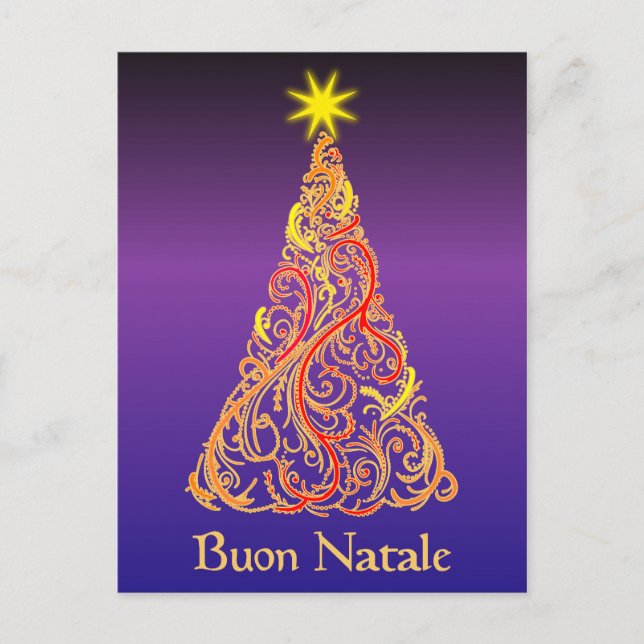 Cartes Pour Fêtes Annuelles Buon Natale (Devant)