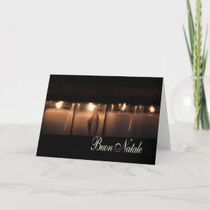 Cartes Pour Fêtes Annuelles Buon Natale Brûler des bougies Noël