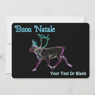 Cartes Pour Fêtes Annuelles Buon Natale - Caribou électrique