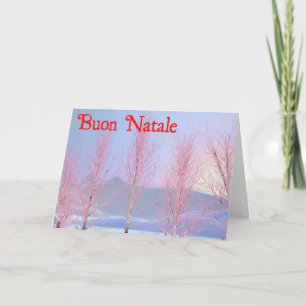 Cartes Pour Fêtes Annuelles Buon Natale - Framboise Crème Birch
