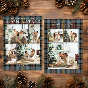 Cartes Pour Fêtes Annuelles Buon Natale Multi Photo Plaid
