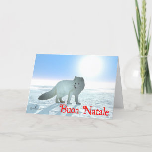 Cartes Pour Fêtes Annuelles Buon Natale - Renard arctique