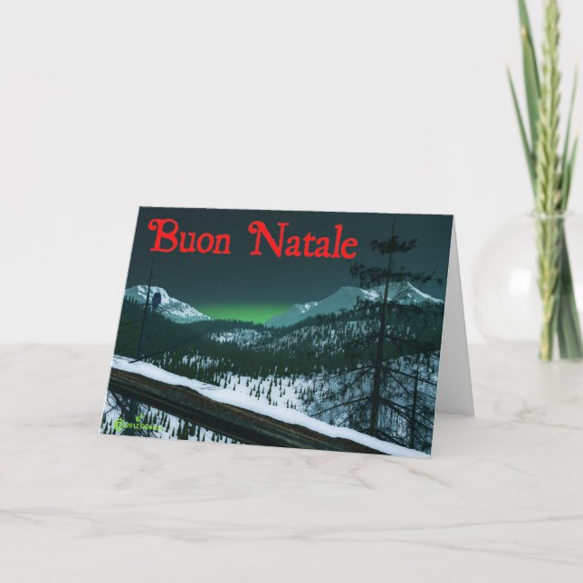 Cartes Pour Fêtes Annuelles Buon Natale - Soirée silencieuse (Devant)