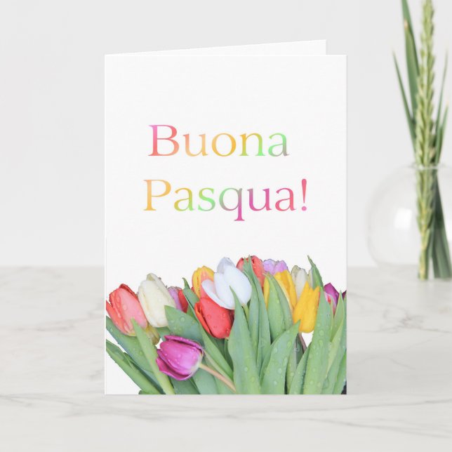 Cartes Pour Fêtes Annuelles Buona Pasqua Italien Bonne Pâques (Devant)