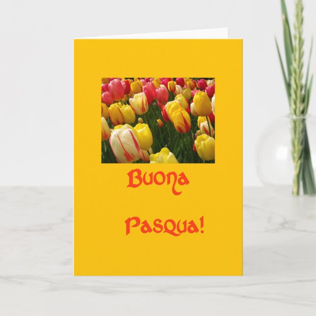 Cartes Pour Fêtes Annuelles Buona Pasqua Italien Bonne Pâques (Devant)