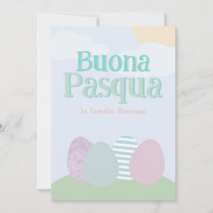 Cartes Pour Fêtes Annuelles Buona Pasqua Pastel Italien Bonne Pâques