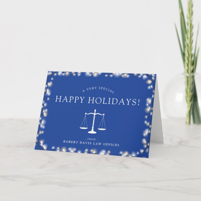 Cartes Pour Fêtes Annuelles Bureau de l'avocat sur mesure Joyeuses vacances (Devant)