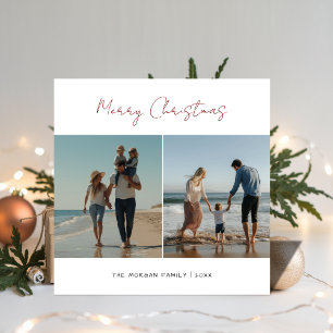 Cartes Pour Fêtes Annuelles Burgundy Christmas Beachy Famille Enfants Drôle Ph