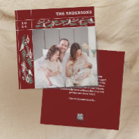 Burgundy Foliage Garland Message Photo