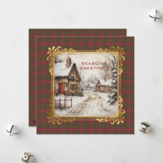 Cartes Pour Fêtes Annuelles Burnett Weathered Scottish Tartan Christmas