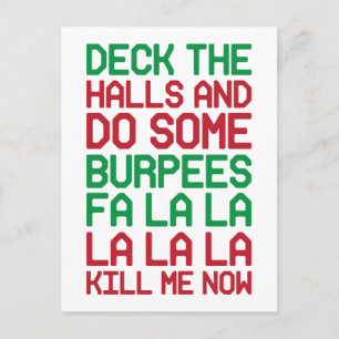 Cartes Pour Fêtes Annuelles Burpees de Noël