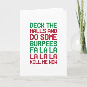 Cartes Pour Fêtes Annuelles Burpees de Noël