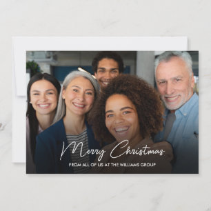 Cartes Pour Fêtes Annuelles Business Joyeux Noël Green Team Photo