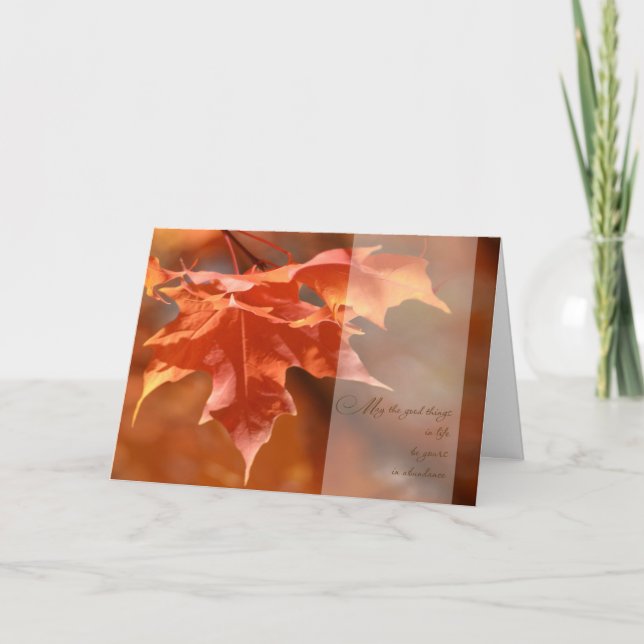 Cartes Pour Fêtes Annuelles Business Thanksgiving Les bonnes choses dans la vi (Devant)