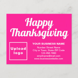 Cartes Pour Fêtes Annuelles Business Thanksgiving Petit Appartement rose