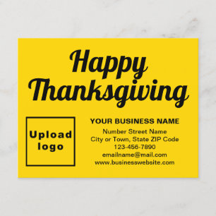 Cartes Pour Fêtes Annuelles Business Thanksgiving Petit plat jaune