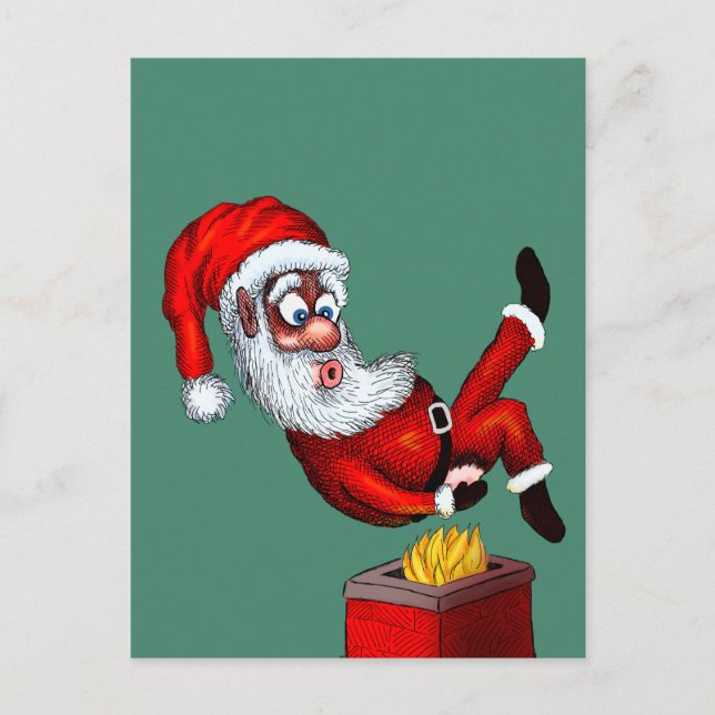 Cartes Pour Fêtes Annuelles Butt de Santa Hot (Devant)